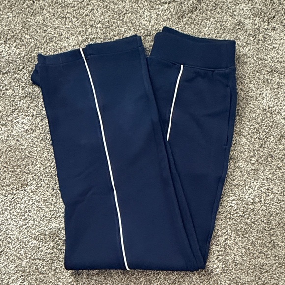 SPANX Navy Joggers with White Stripe - Picture 1 of 2